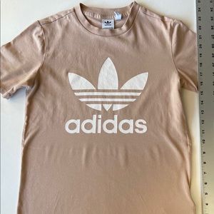 Adidas Tan/Blush Trefoil Short Sleeve Top